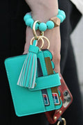 Beaded Bracelet Keychain Card Holder Wallet-MINT-169098