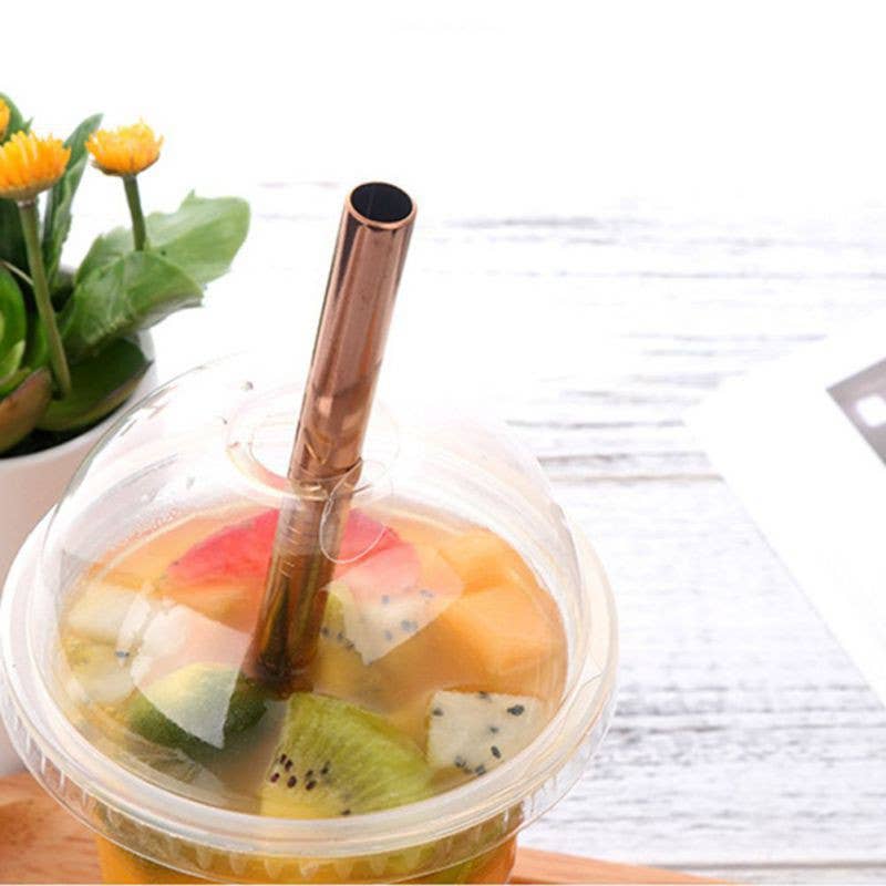 Bubble Tea Set - 3 straws with pouch and brush  - Mix Color