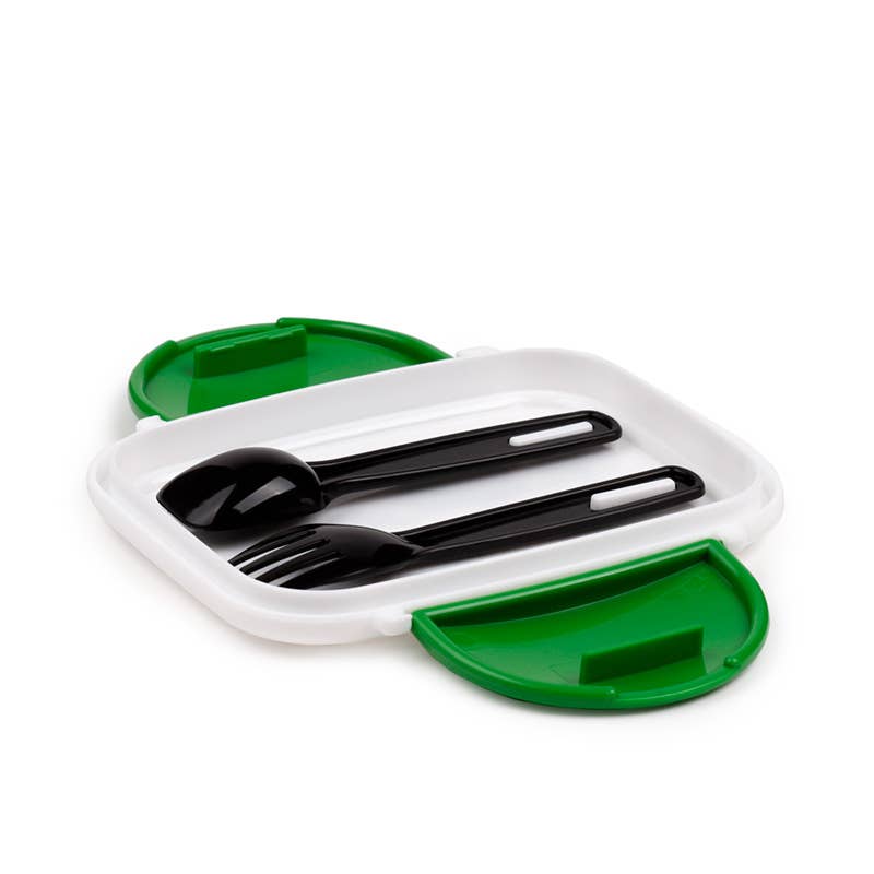 Minecraft Creeper & TNT Clip Lock Bento Lunch Box & Cutlery
