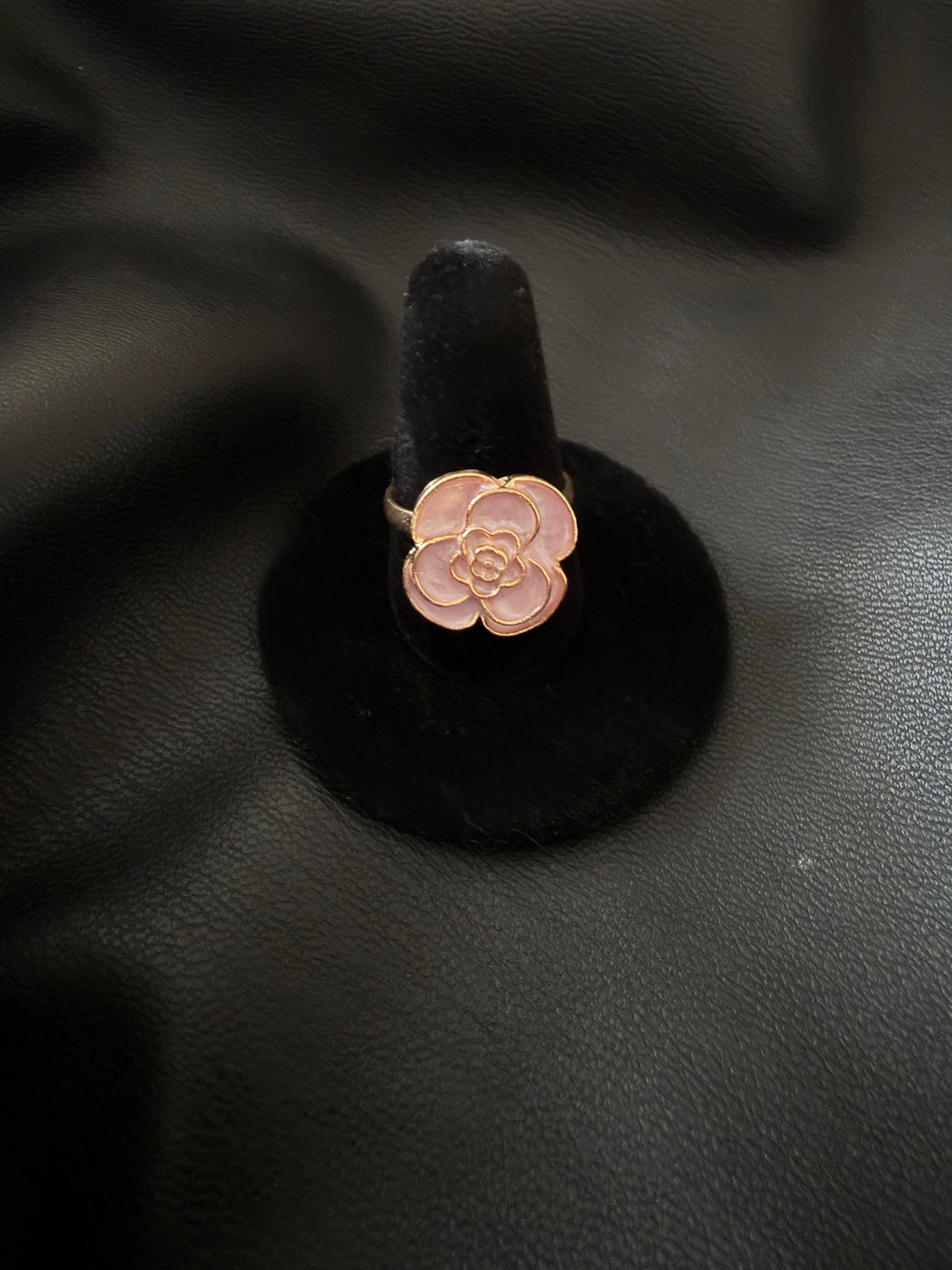 Oil Drop Flower Ring-Light Lavander