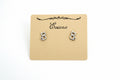 Cute Stainless Steel Animal Stud Earrings-Silver Kitten