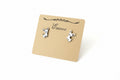Cute Stainless Steel Animal Stud Earrings-Silver Chihuahua