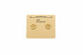 Cute Stainless Steel Animal Stud Earrings-Gold Paw Print