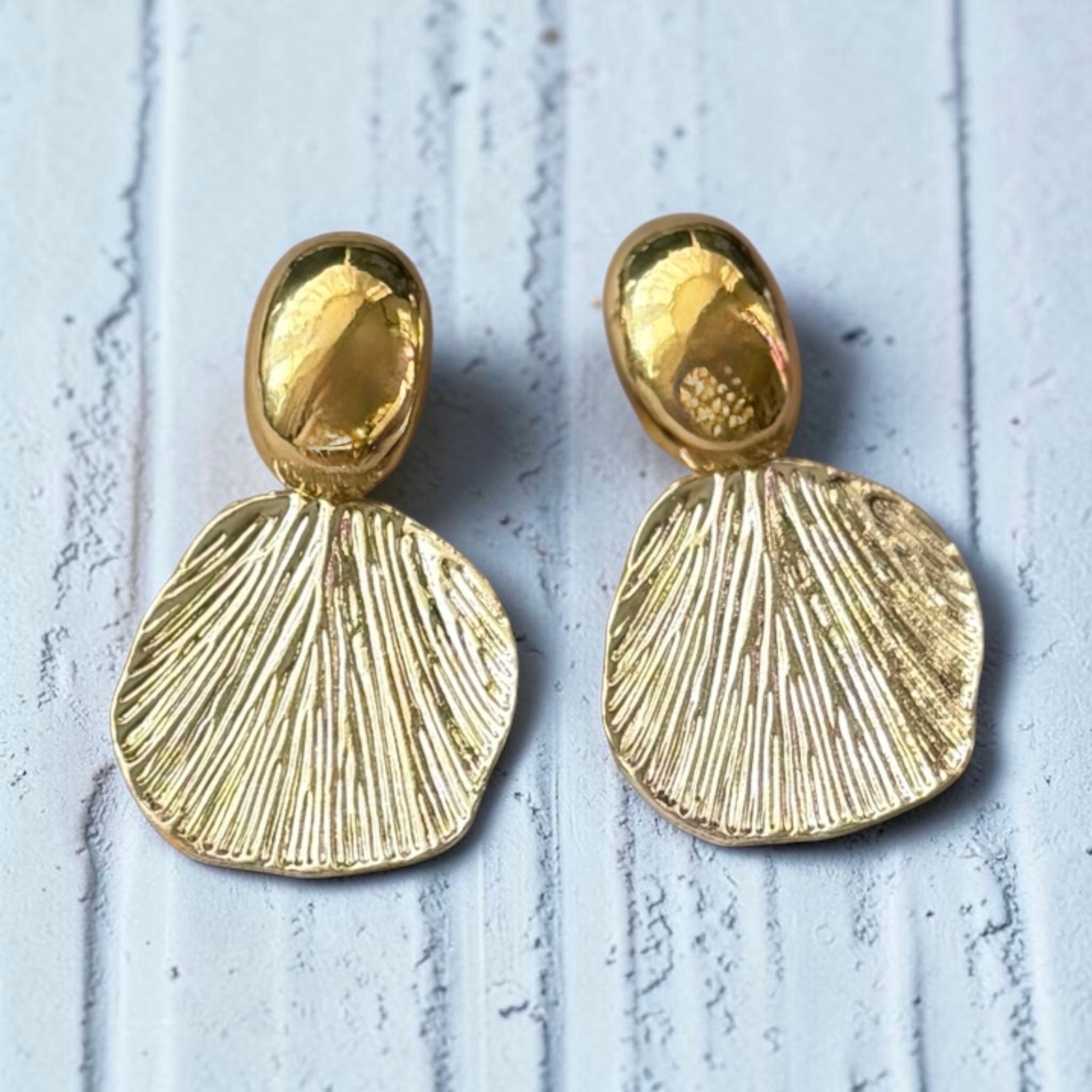 Metal Shell Earrings