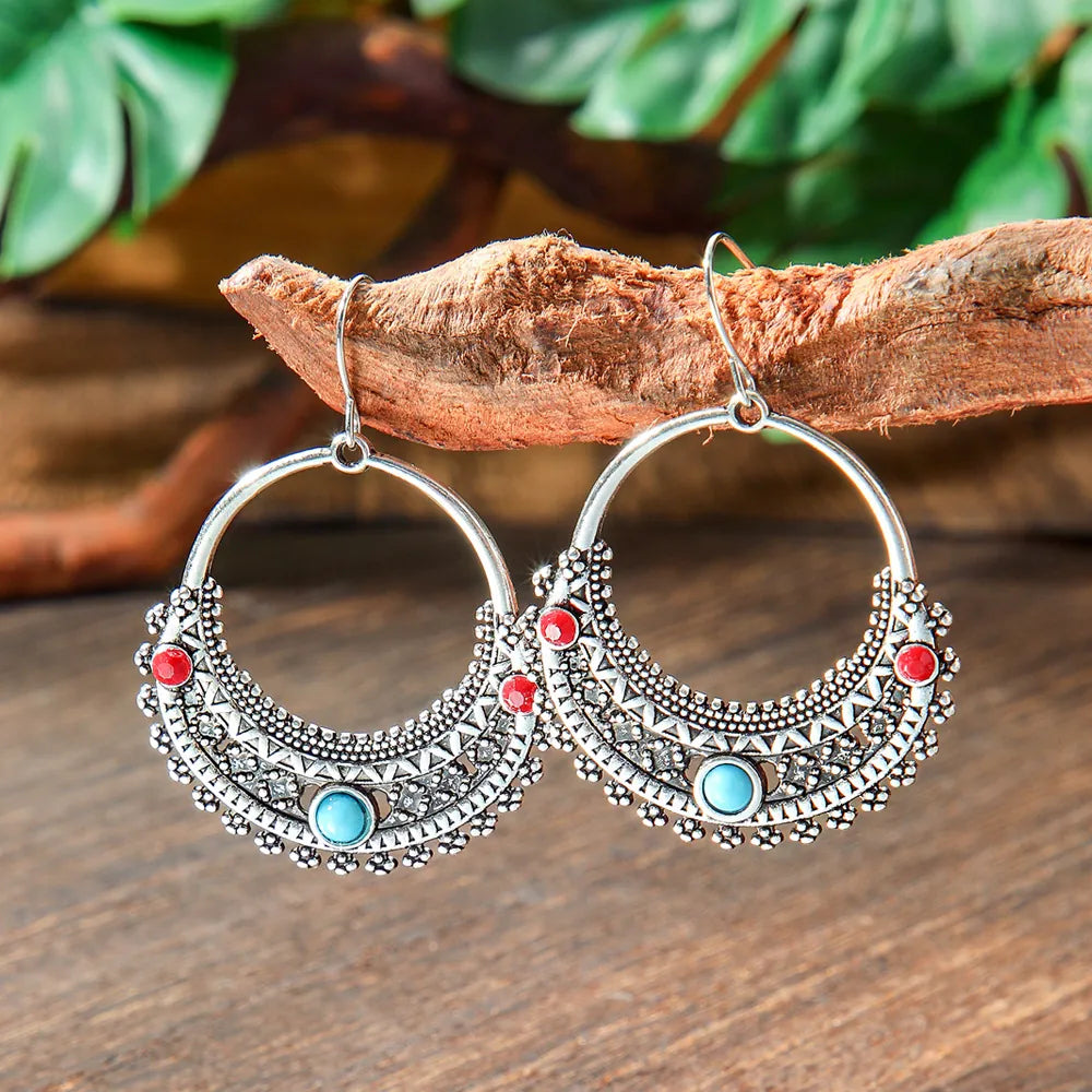 Bohemian Large Ring Half Moon