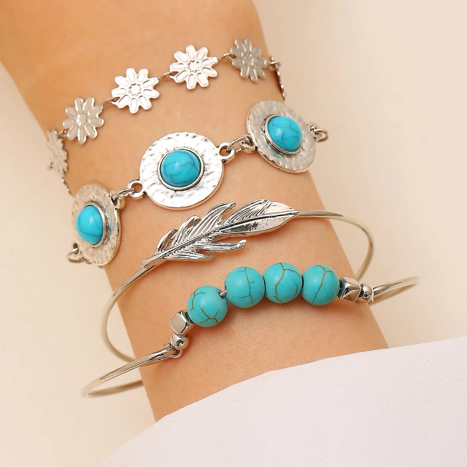 Bohemian Leaf Petal Style Bracelet