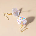 Mini Umbrella Shape Dangle Earrings- Polka Dots