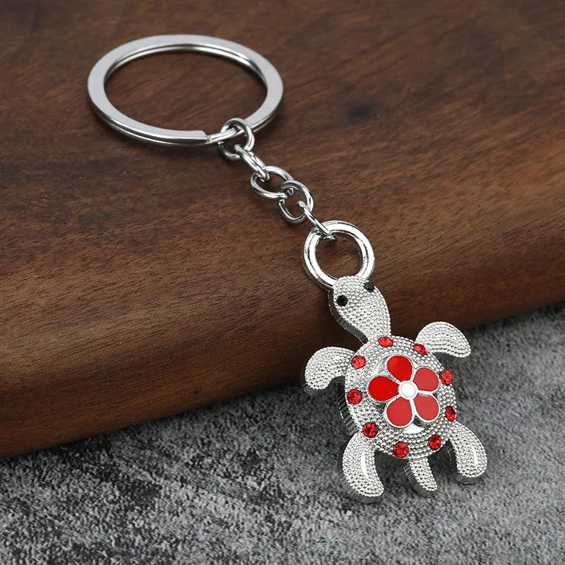 Turtle Keychain-Red