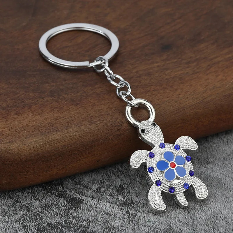Turtle Keychain-Blue
