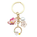 Keychain-White Hollow Flower Butterfly