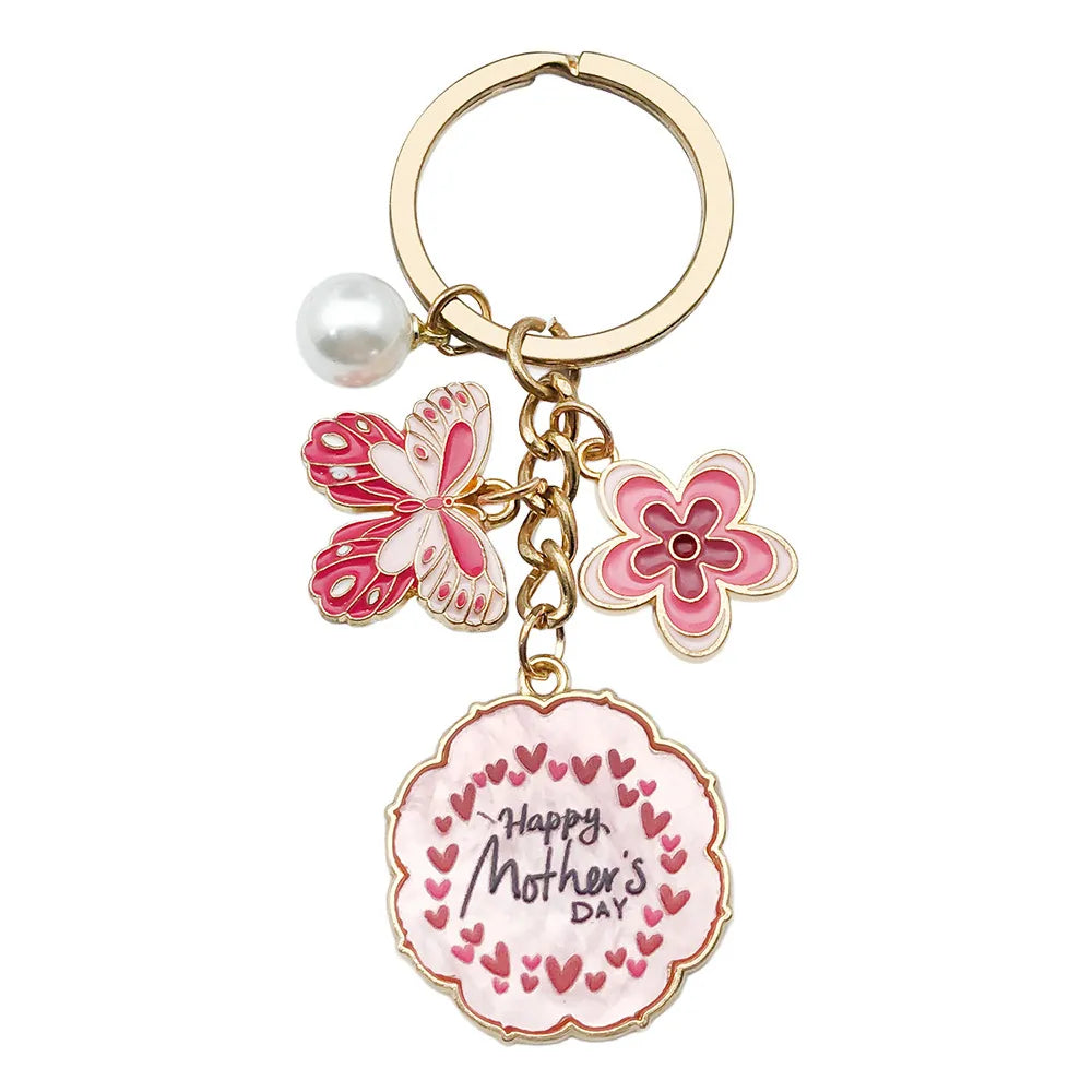 Keychain-Pink Hearts Mother's Day
