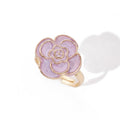 Oil Drop Flower Ring-Light Lavander