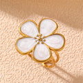 Stone Small Flower Ring