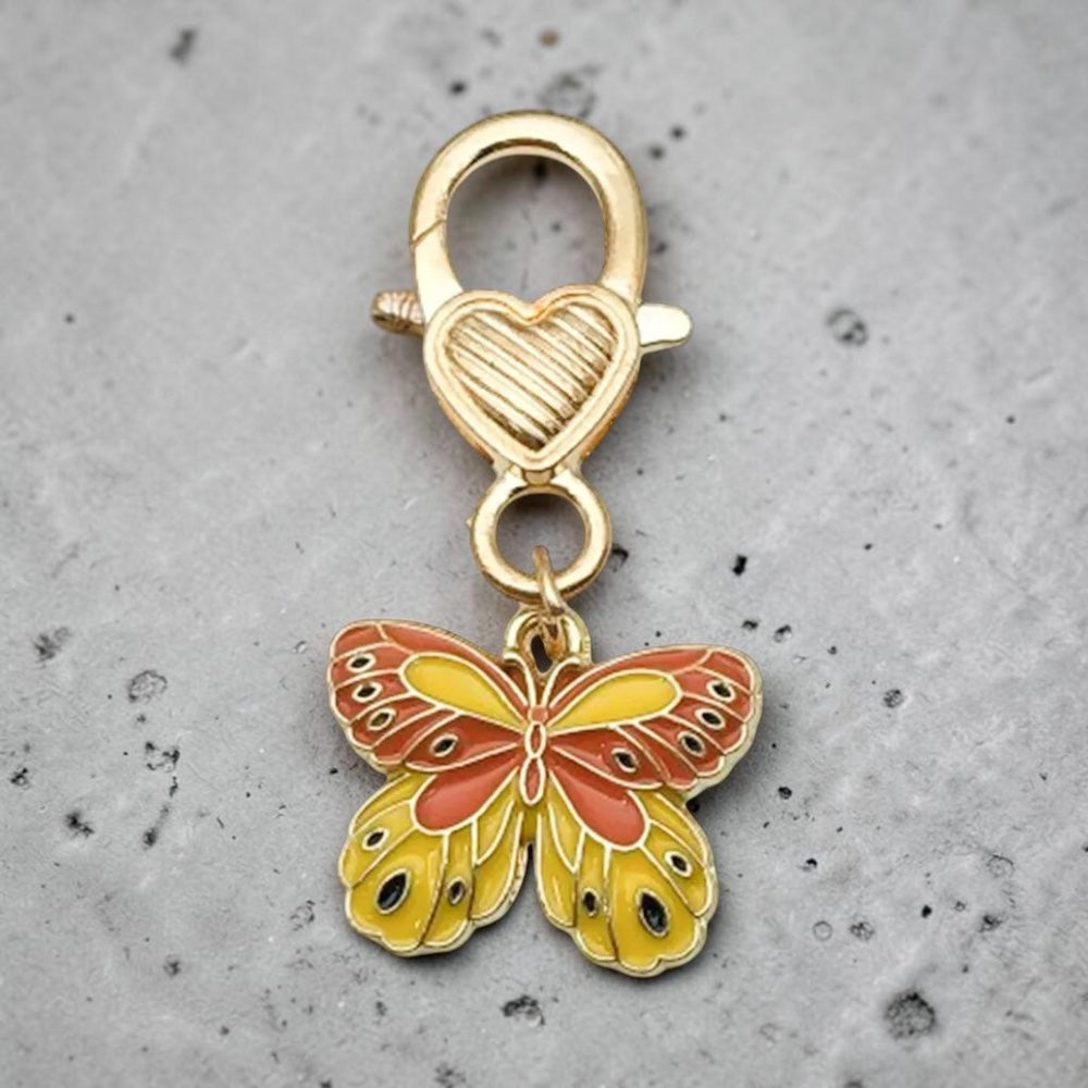 Backpack/ Bag/ Keychain Charm-Yellow Butterfly