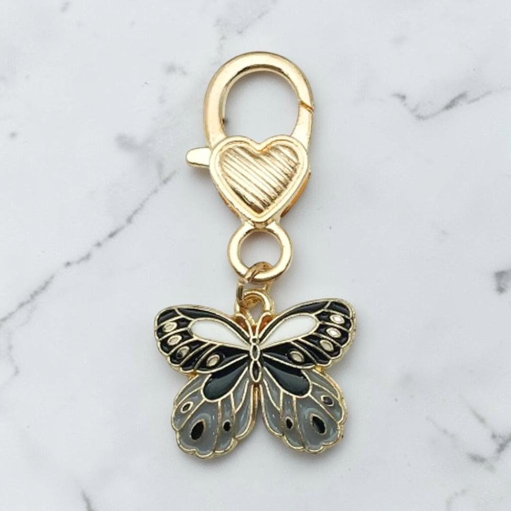 Backpack/ Bag/ Keychain Charm-Black Butterfly