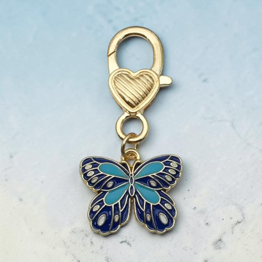 Backpack/ Bag/ Keychain Charm-Blue Butterfly