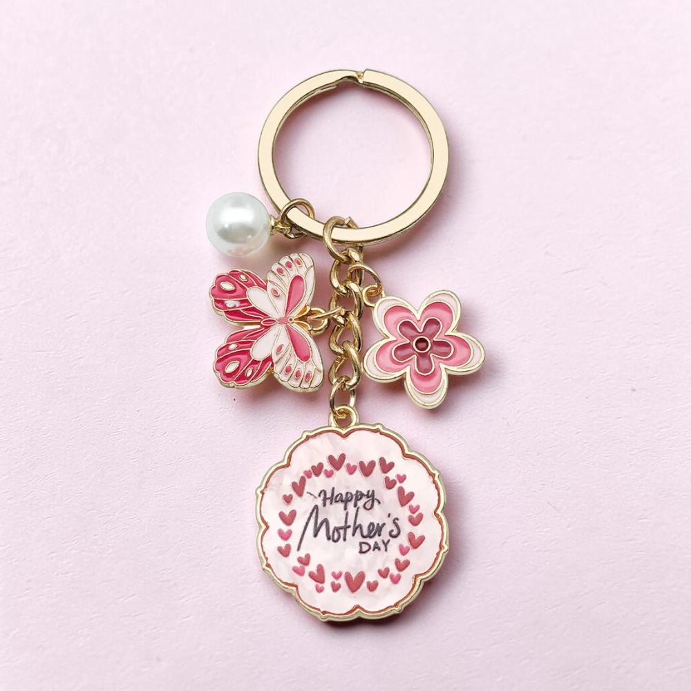 Keychain-Pink Hearts Mother's Day