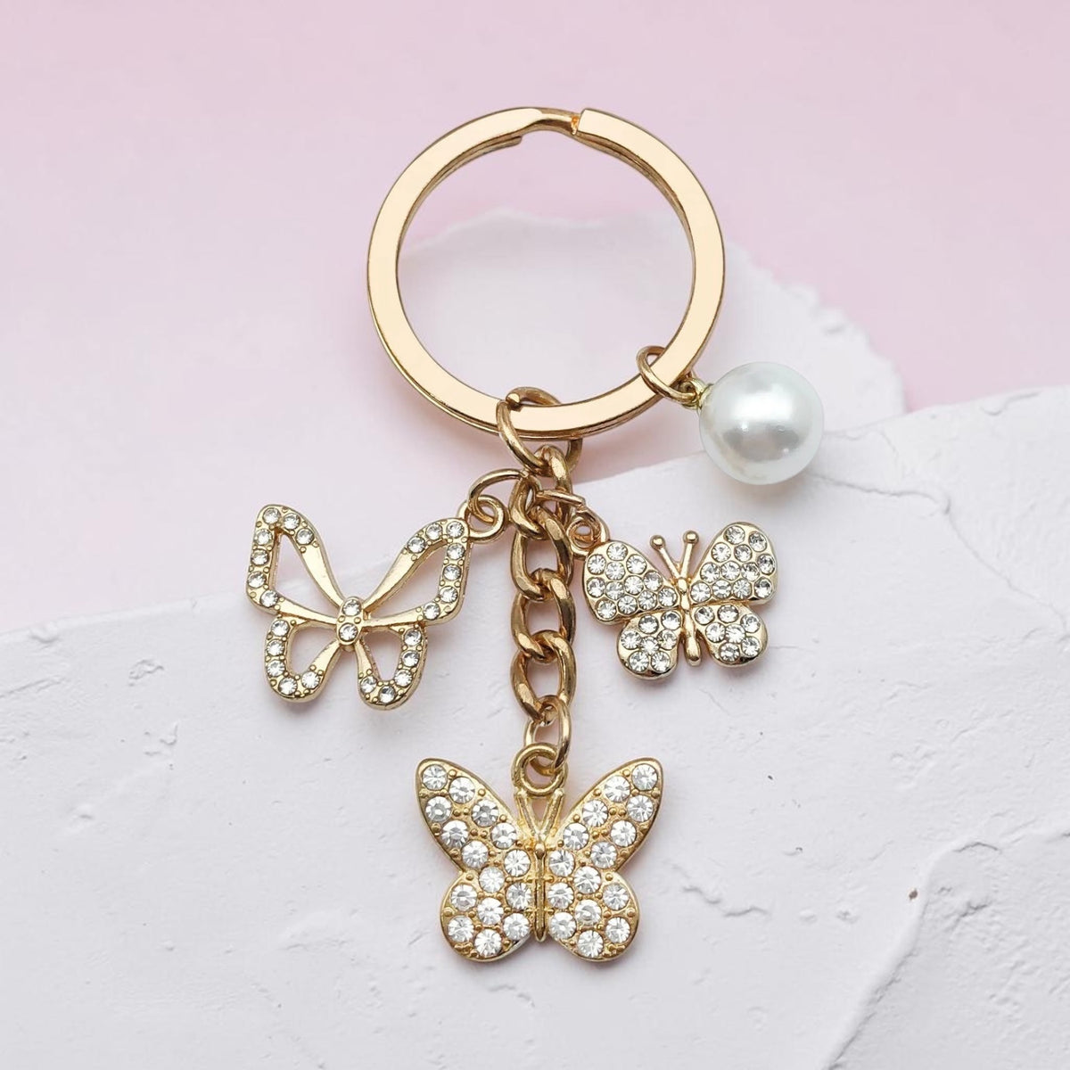 Keychain-Butterfly Pearl