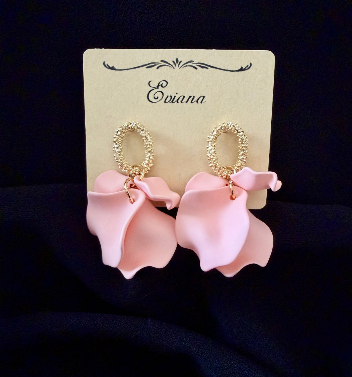 Flower Petal Dangle Earrings