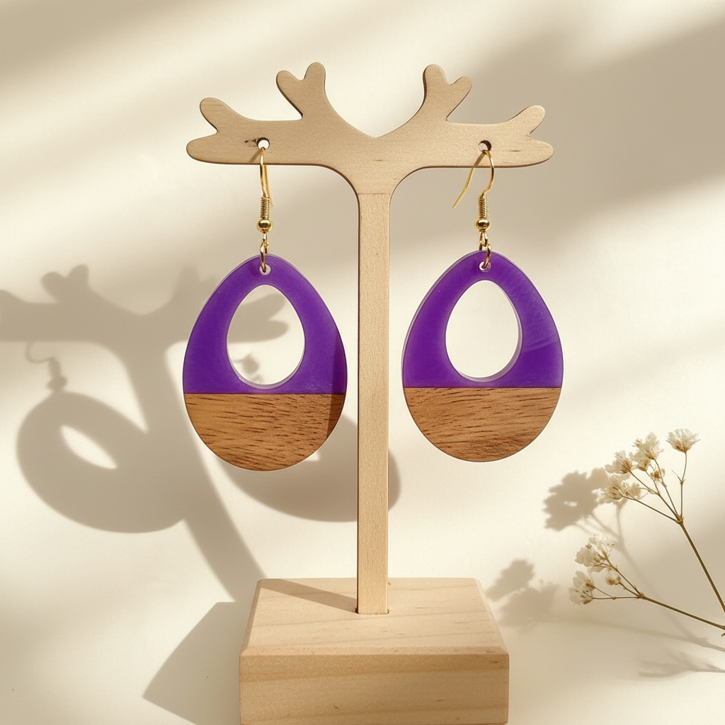 Classic Irregular Drop Earrings-Elongated Teardrop with Cutout