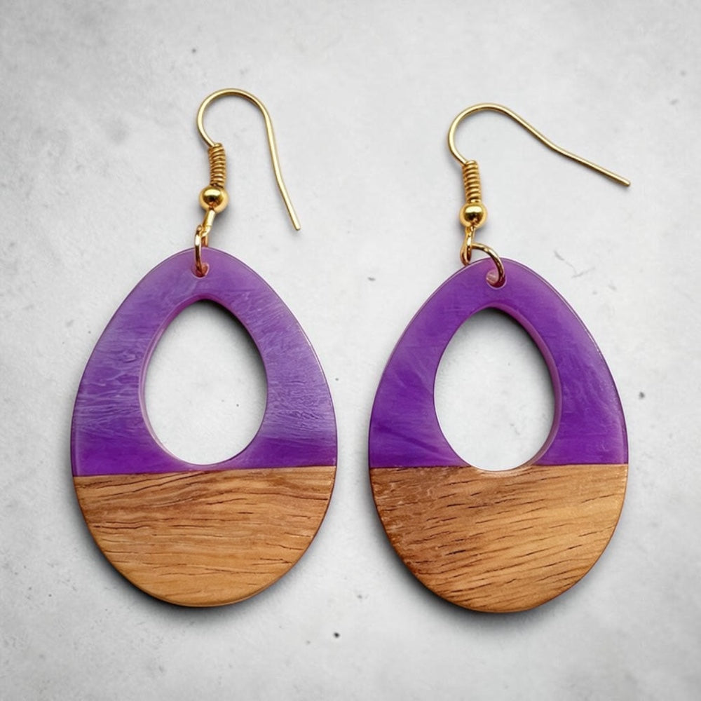 Classic Irregular Drop Earrings-Elongated Teardrop with Cutout