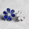 Blue Flower Open Ring