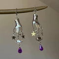 Hanging Earrings- Hands-Stars-Planet