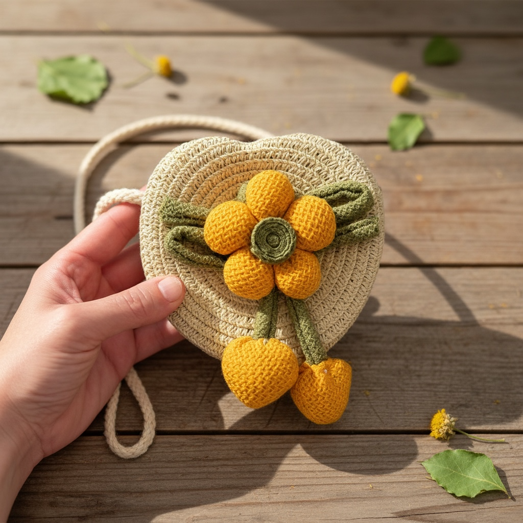 Woven Flower Bag