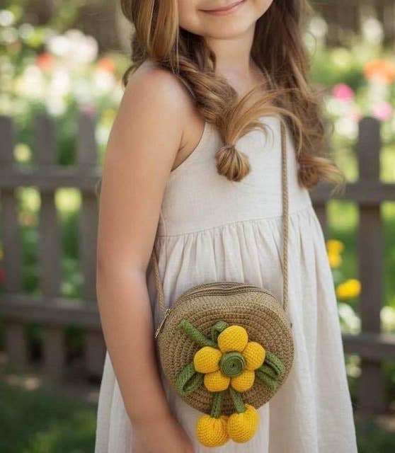 Woven Flower Bag