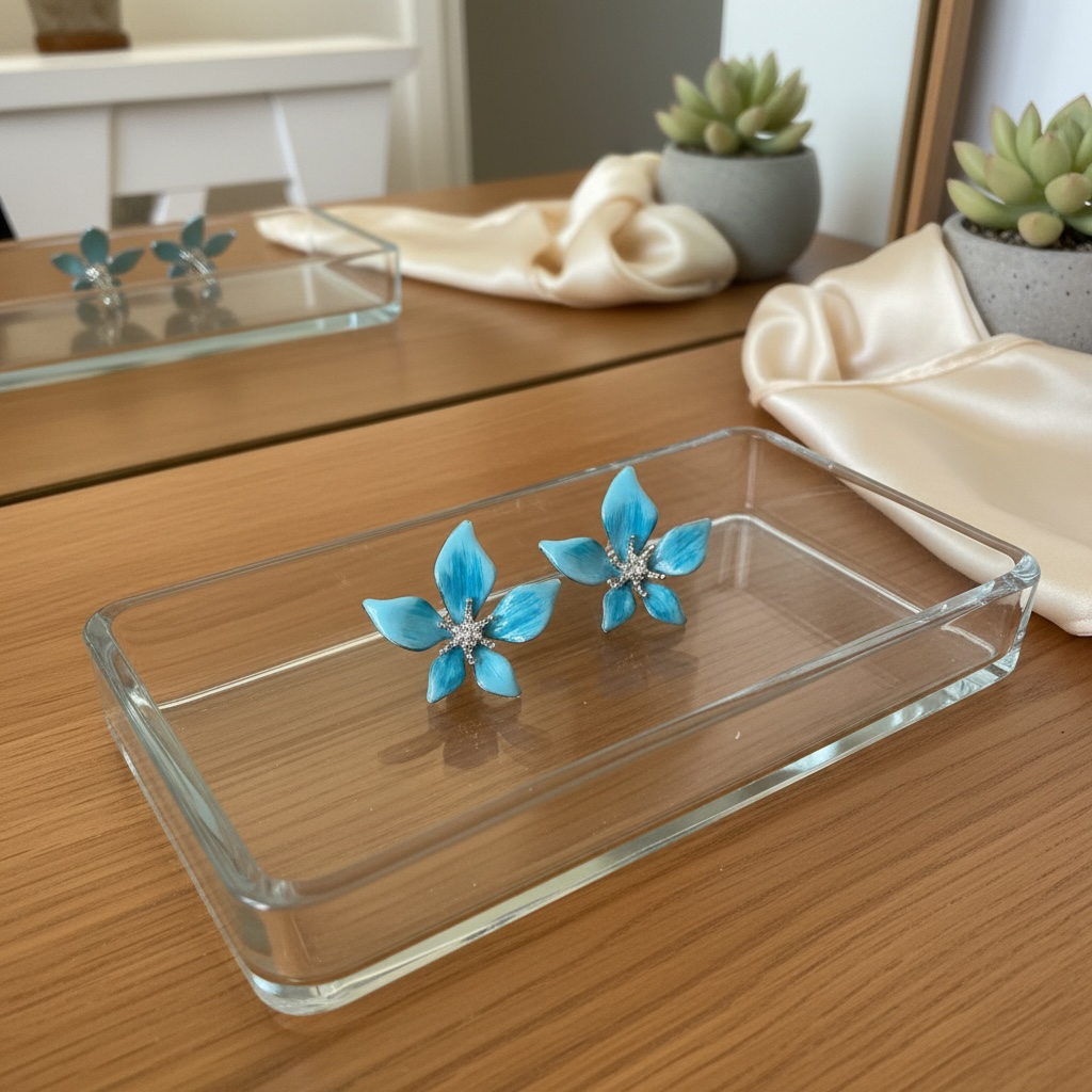 Blue Flowers Earrings
