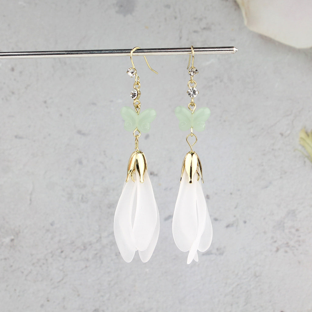 Long Elegant Tassel Earrings Butterfly