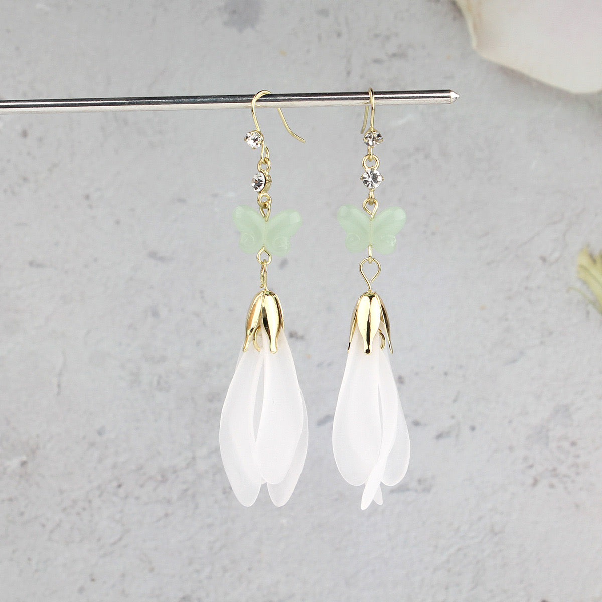 Long Elegant Tassel Earrings Butterfly