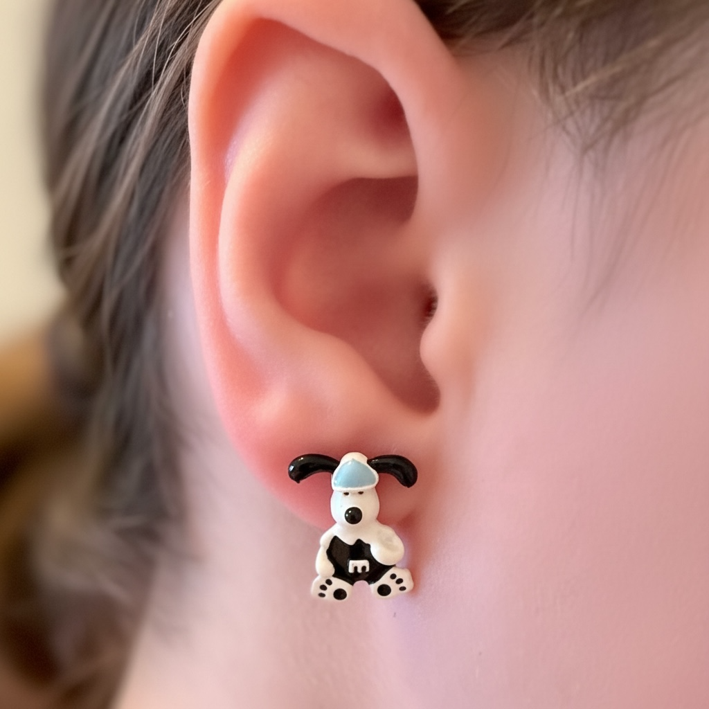 Baseball Dog Earring