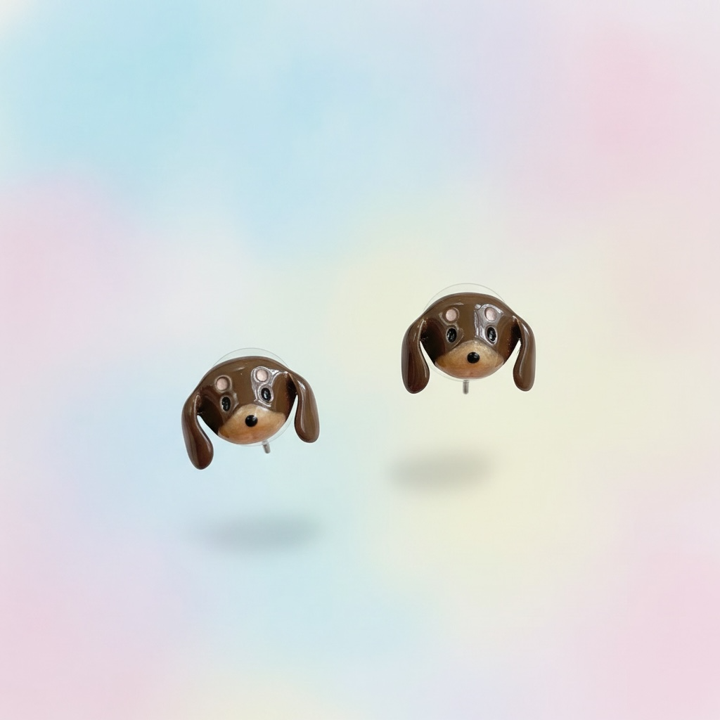 Dachshund Dog Face Earrings