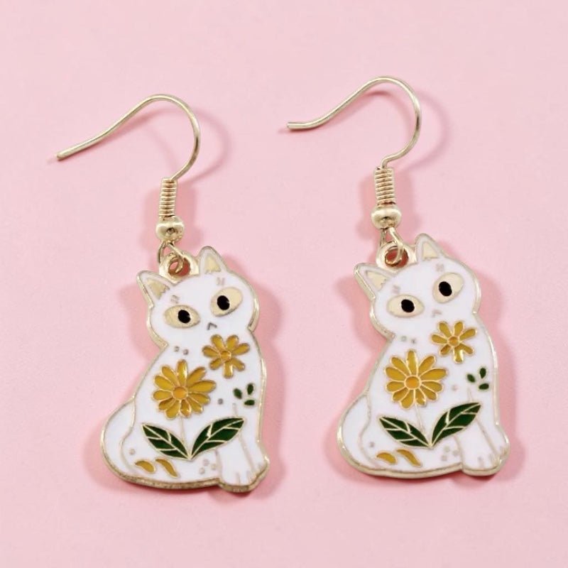 Cat Dangling Earrings