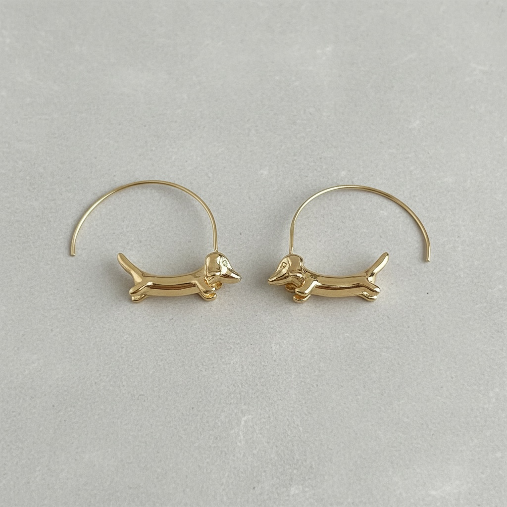 Dachshund Hoop Earrings