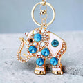 Crystal Rhinestone Elephant Keychain