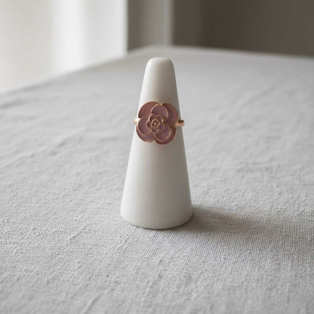 Oil Drop Flower Ring-Light Lavander