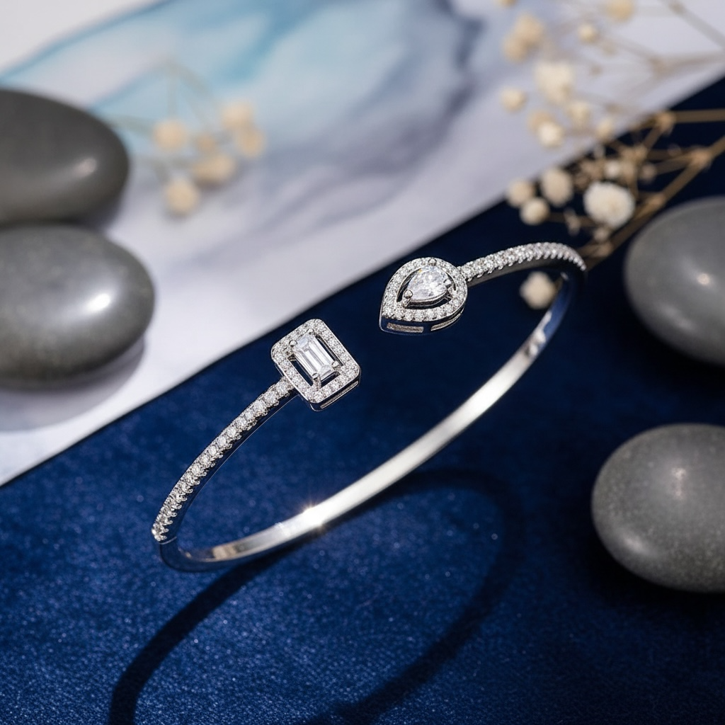 Open Cuff Bracelet- Silver