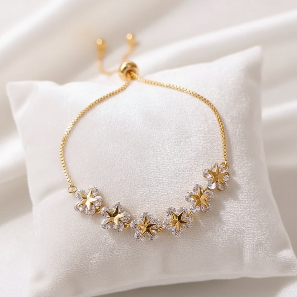 Adjustable Star Flower Bracelet