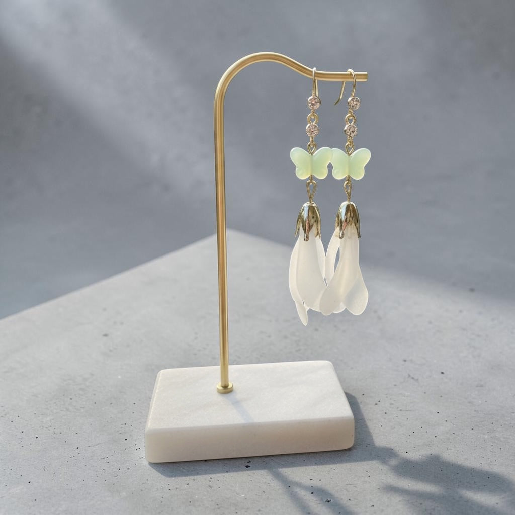 Long Elegant Tassel Earrings Butterfly