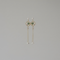 Long Elegant Tassel Earrings White Pearls