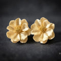 Beige Aurora Camellia Earrings