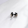 Bow and Pearl Stud Earrings