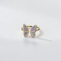 Purple Butterfly Ring