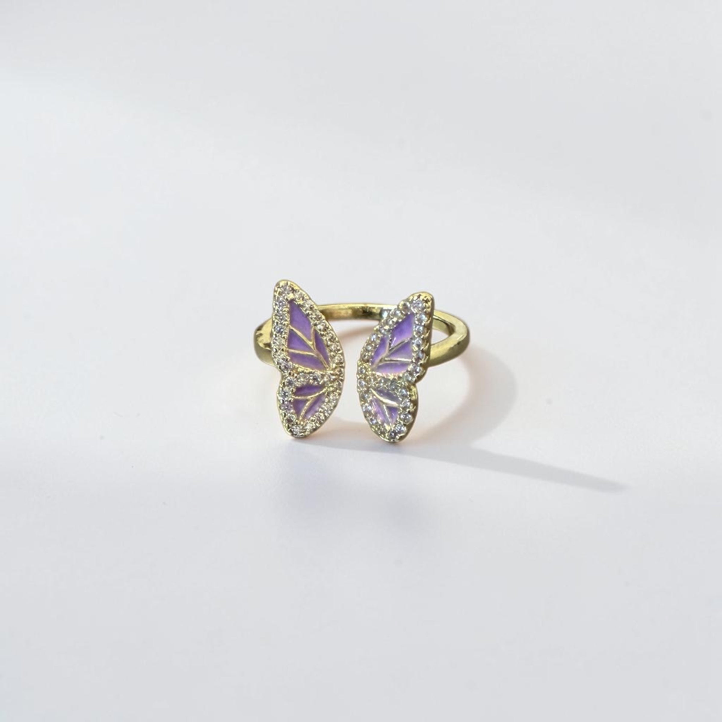 Purple Butterfly Ring