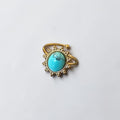 Vintage Turquoise Flower Ring