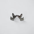 Cute Stainless Steel Animal Stud Earrings-Silver Chihuahua