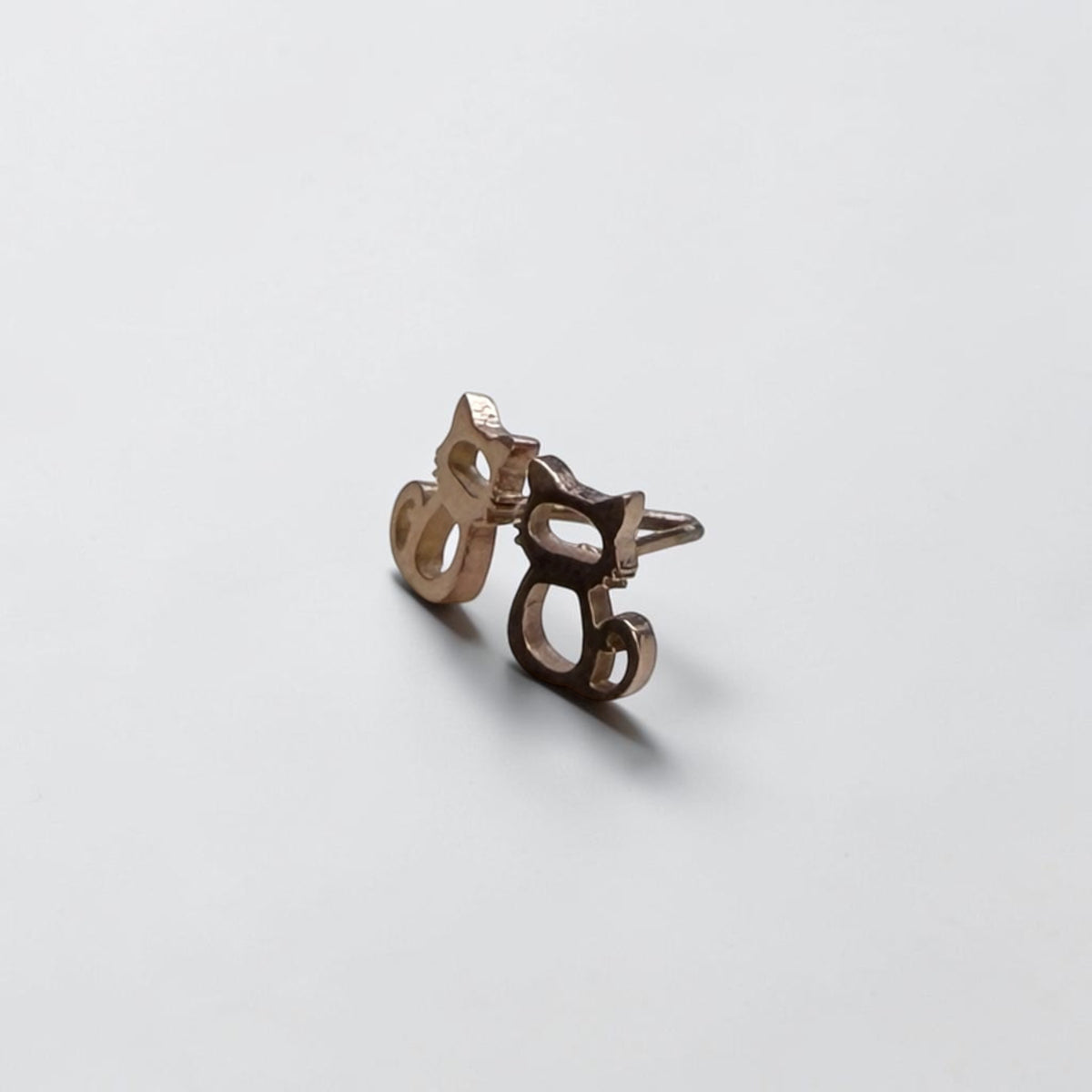 Cute Stainless Steel Animal Stud Earrings- Kitten