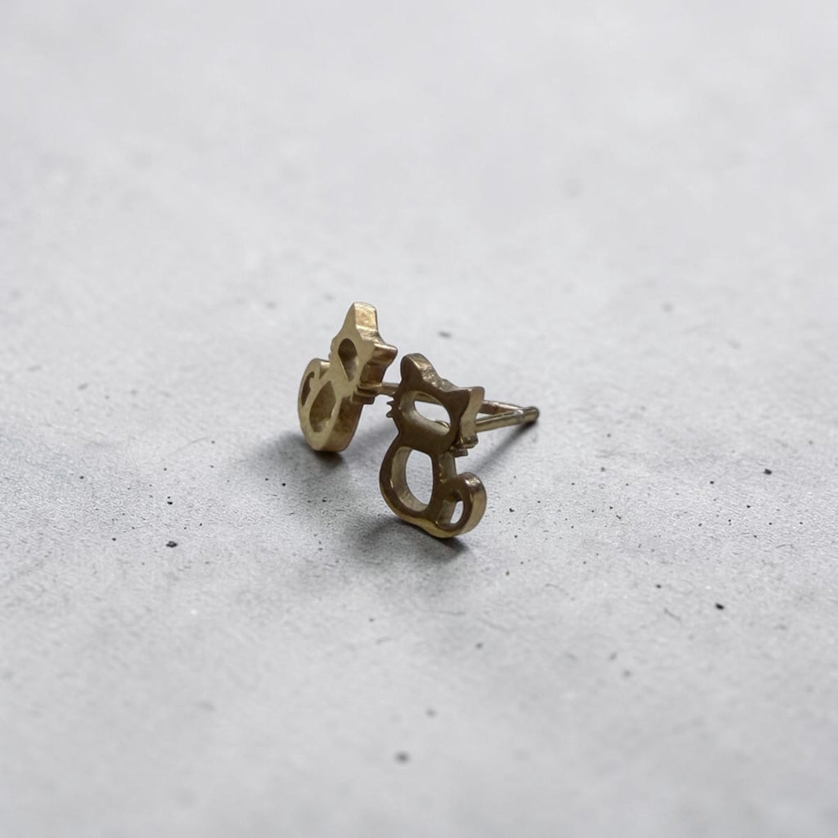 Cute Stainless Steel Animal Stud Earrings- Kitten